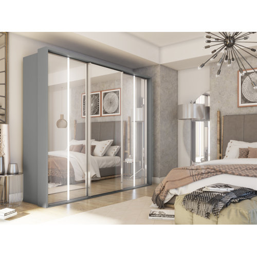 Ebern Designs Megumi 3 Doors Sliding Wardrobe & Reviews Wayfair.co.uk